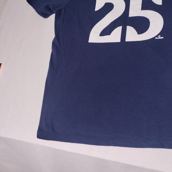 Nike Minnesota Buxton 25 Baseball T Shirt Men's Navy Blue Short Sleeve Sz L - Picture 6 of 9